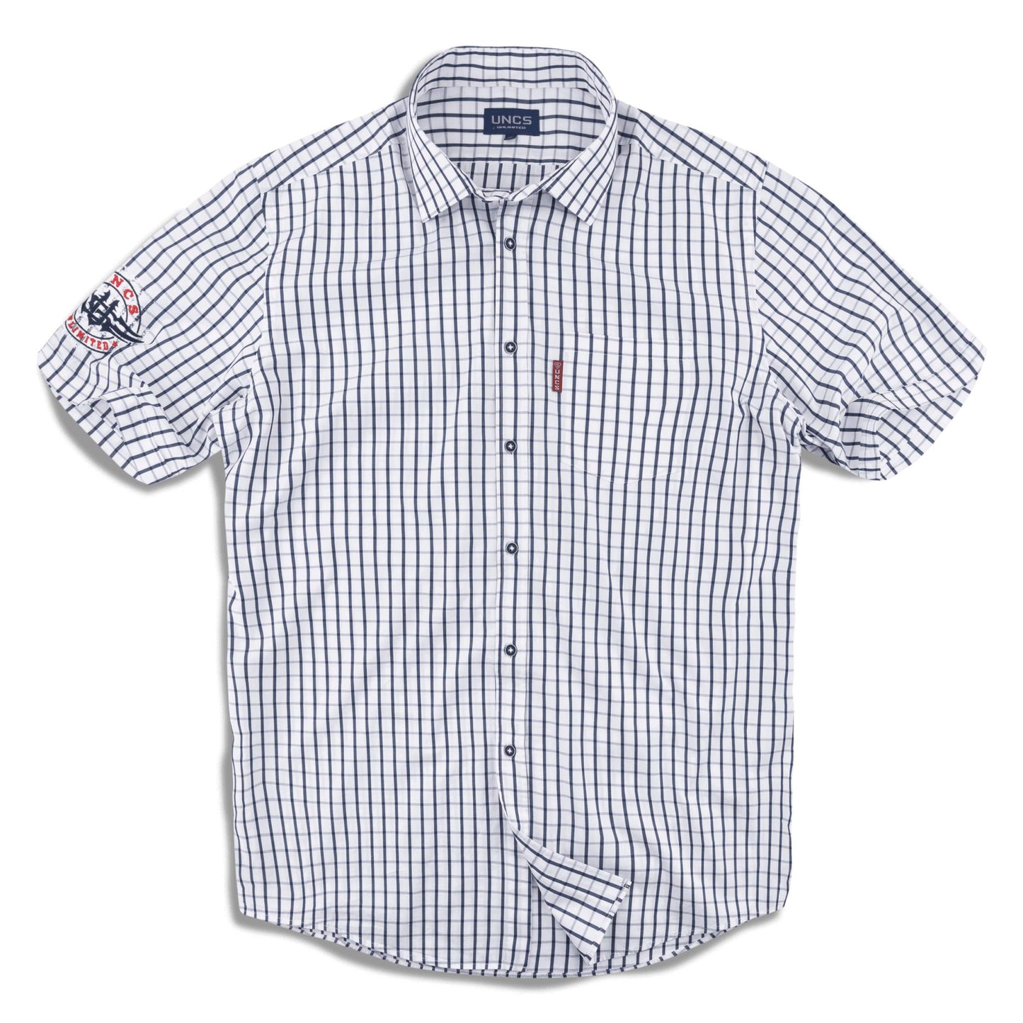 Férfi ing STANFORD WHITE/NAVY - S.S. WHITE/NAVY - S.S.