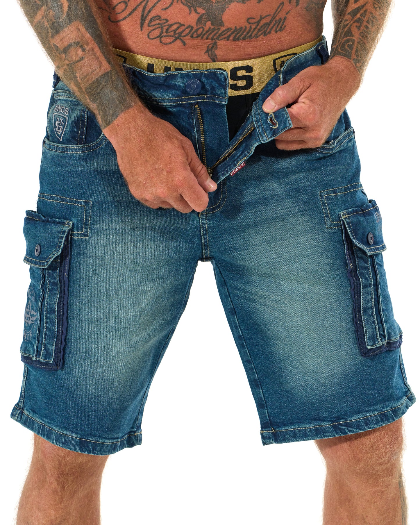 Férfi rövidnadrág KENNETH DENIM BLUE