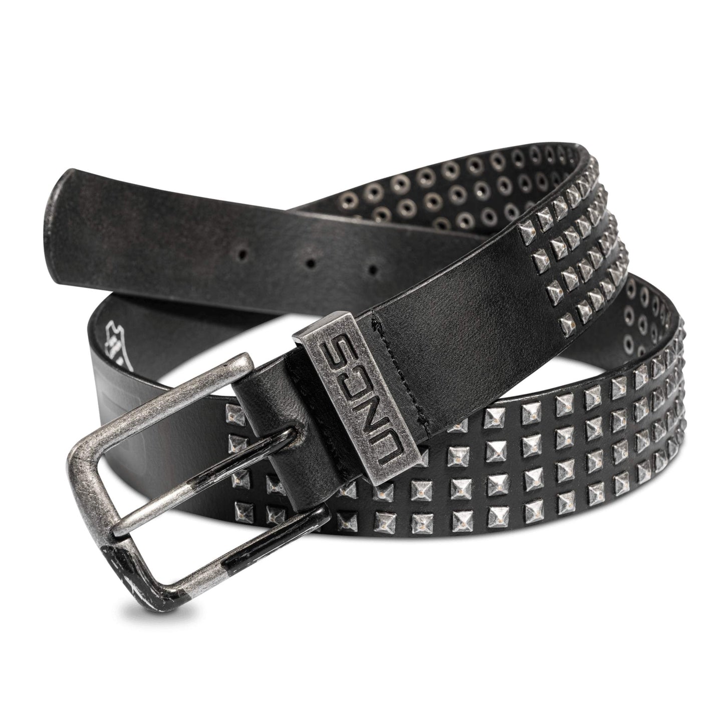 Férfi bőr öv BROCK BLACK/SILVER