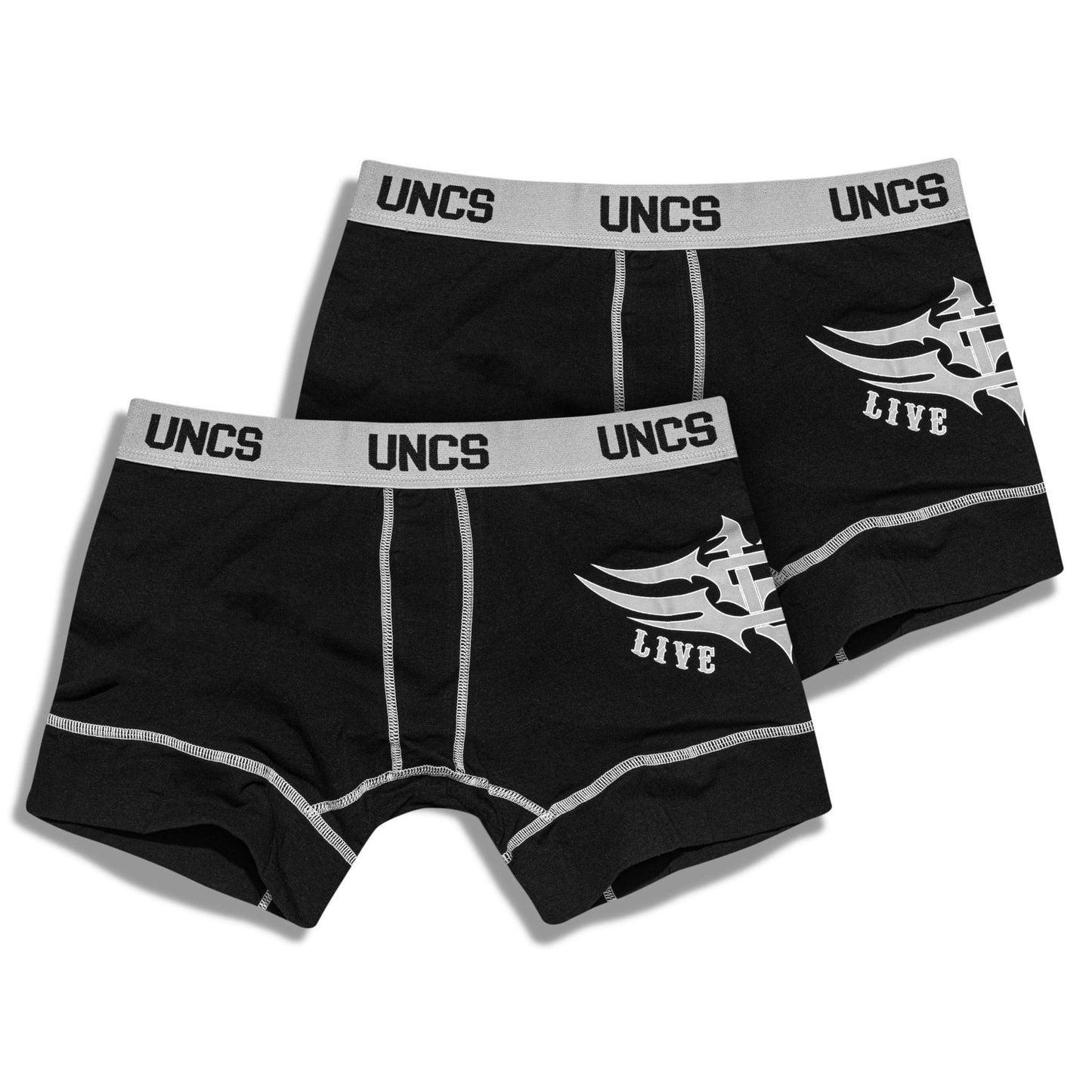 Férfi boxeralsó WINGS 2 db BLACK