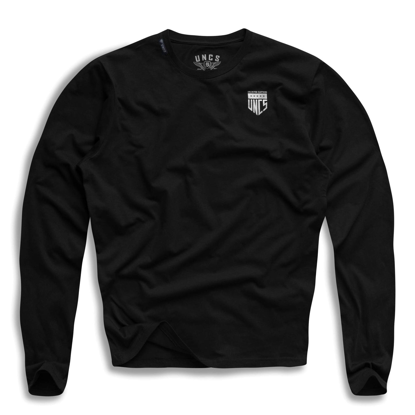 Férfi pólók WALT LS BLACK BLACK