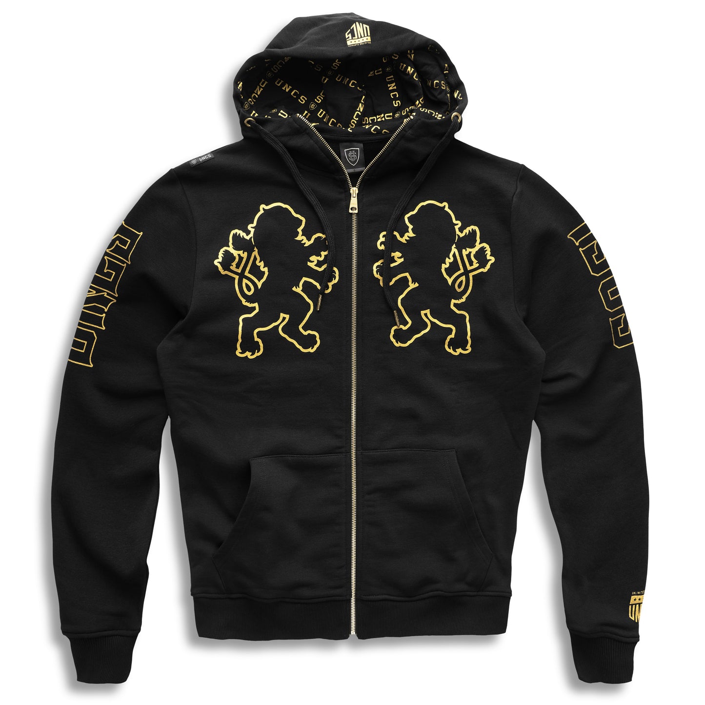 Férfi melegítőfelső LION II BLACK/GOLD