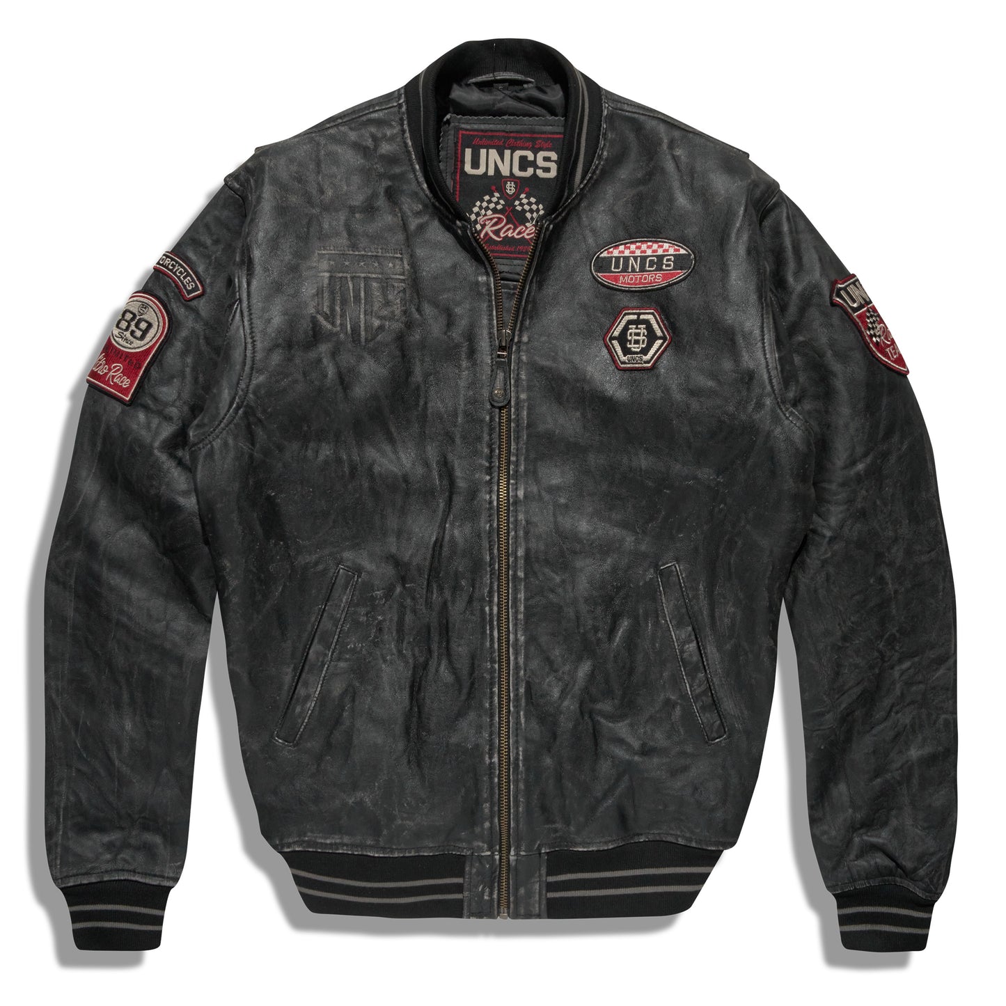 Férfi dzseki BIKER BLACK
