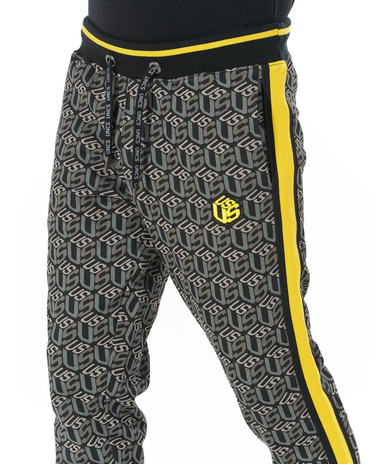 Férfi melegítőnadrág COLIN BLACK/YELLOW