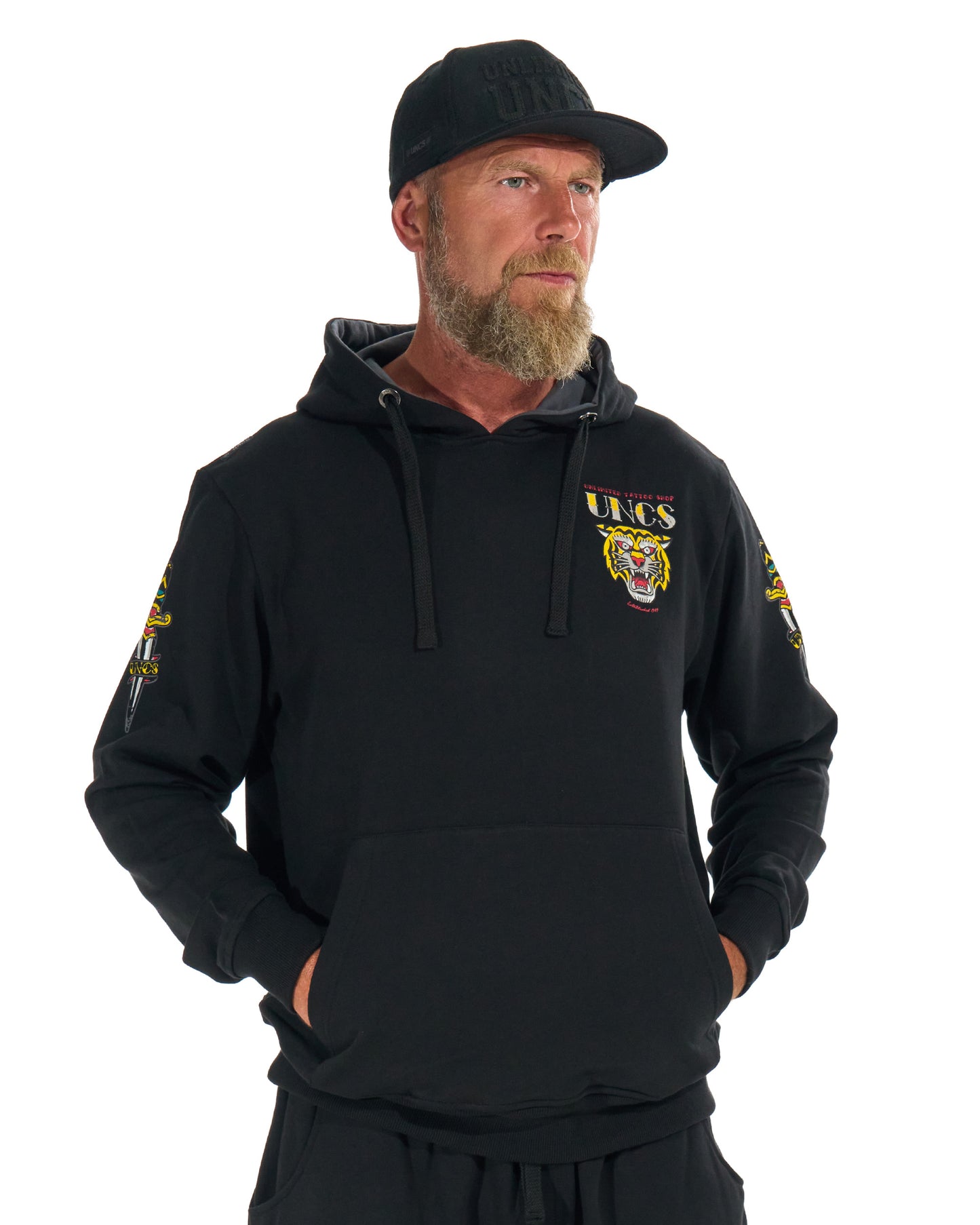 Férfi melegítőfelső TIGER BLACK