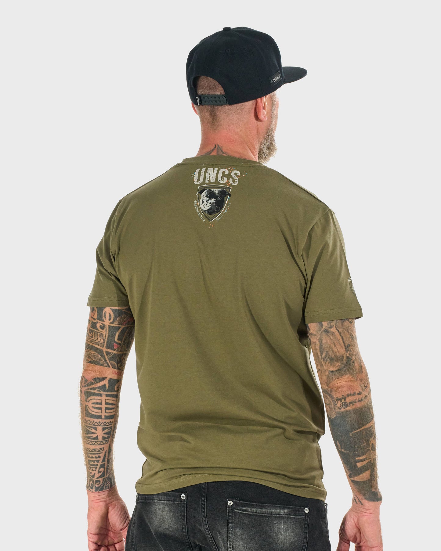 Férfi póló STAFFORDSHIRE BULL KHAKI