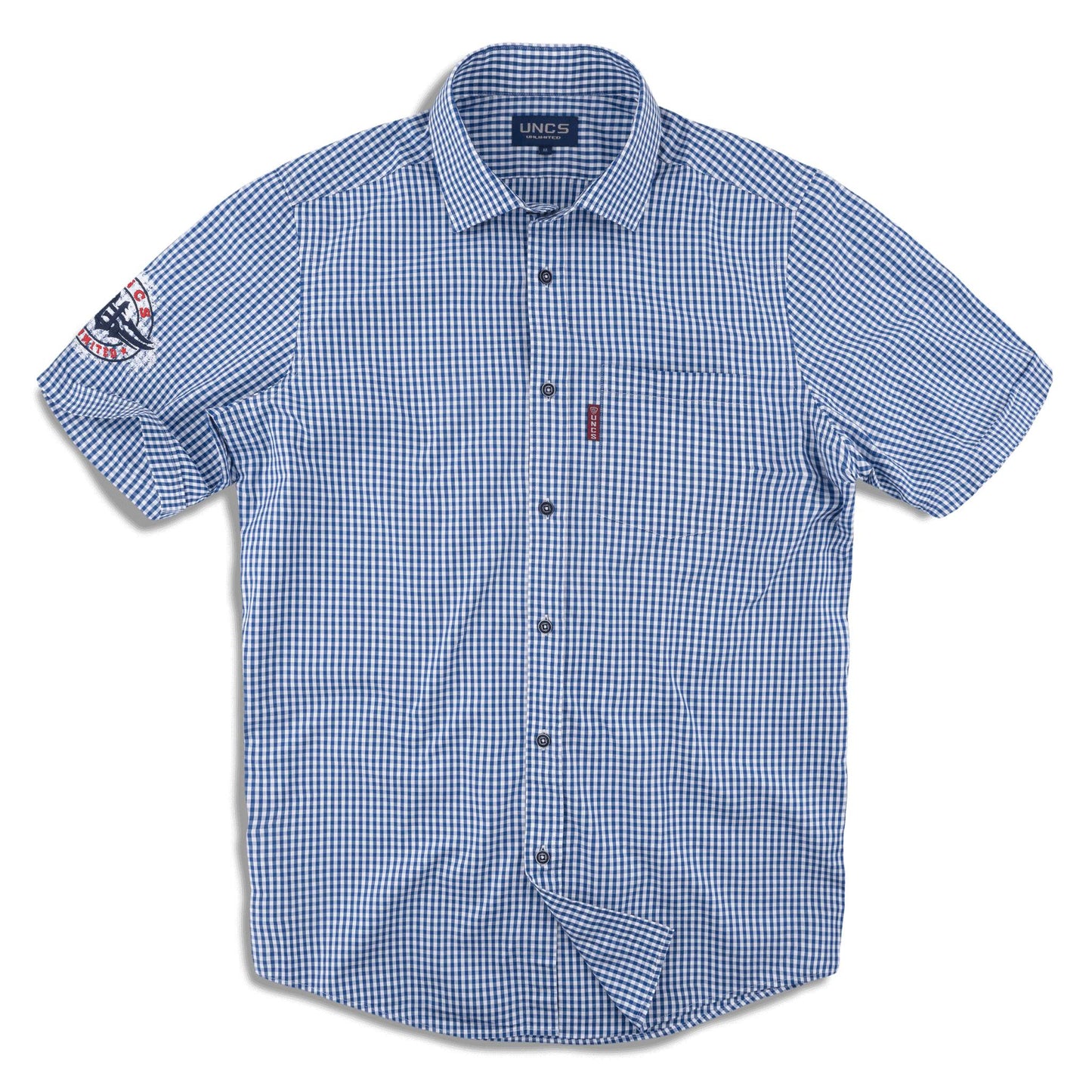 Férfi ing STANFORD BLUE/WHITE - S.S. BLUE/WHITE - S.S.