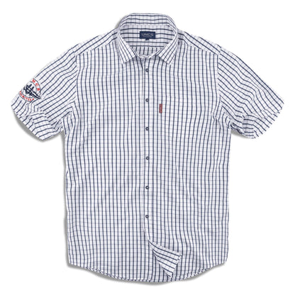 Férfi ing STANFORD WHITE/NAVY - S.S. WHITE/NAVY - S.S.