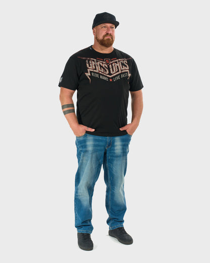 Férfi póló STORM BLACK/ORANGE