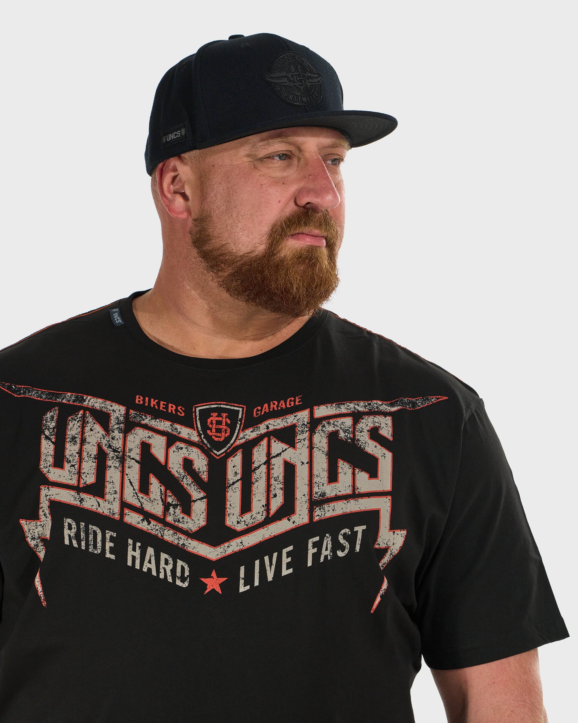 Férfi póló STORM BLACK/ORANGE