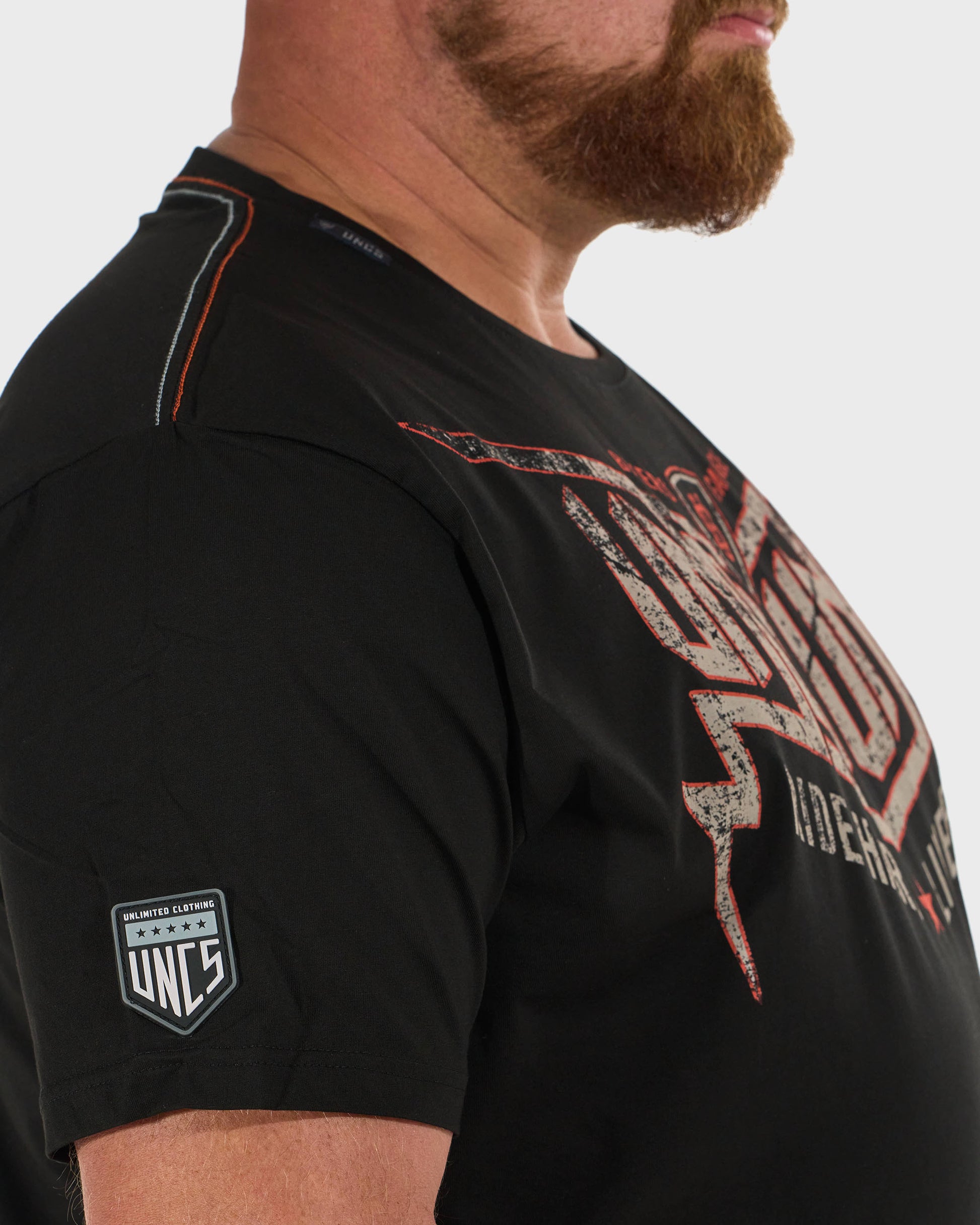 Férfi póló STORM BLACK/ORANGE