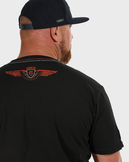 Férfi póló STORM BLACK/ORANGE