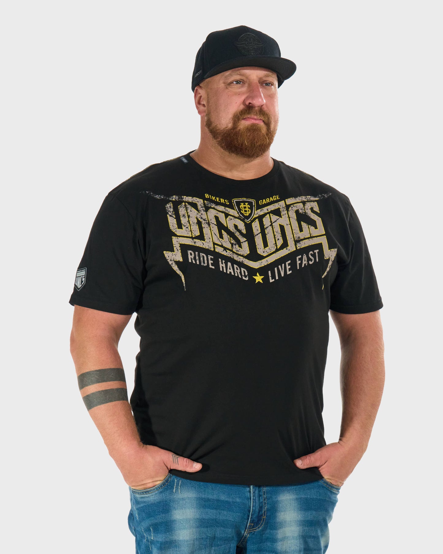 Férfi póló STORM BLACK/YELLOW