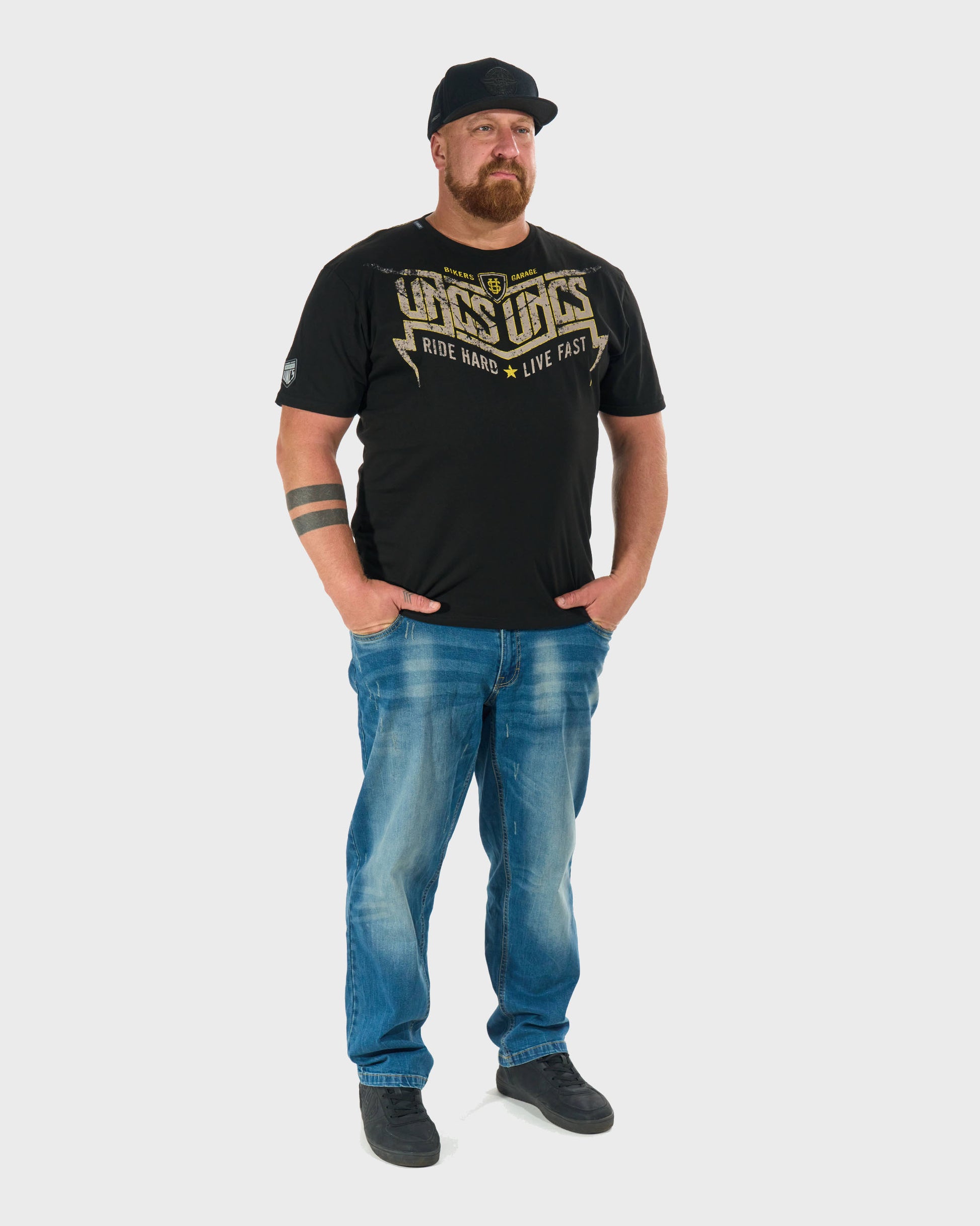 Férfi póló STORM BLACK/YELLOW