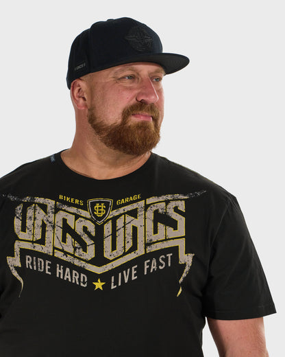 Férfi póló STORM BLACK/YELLOW