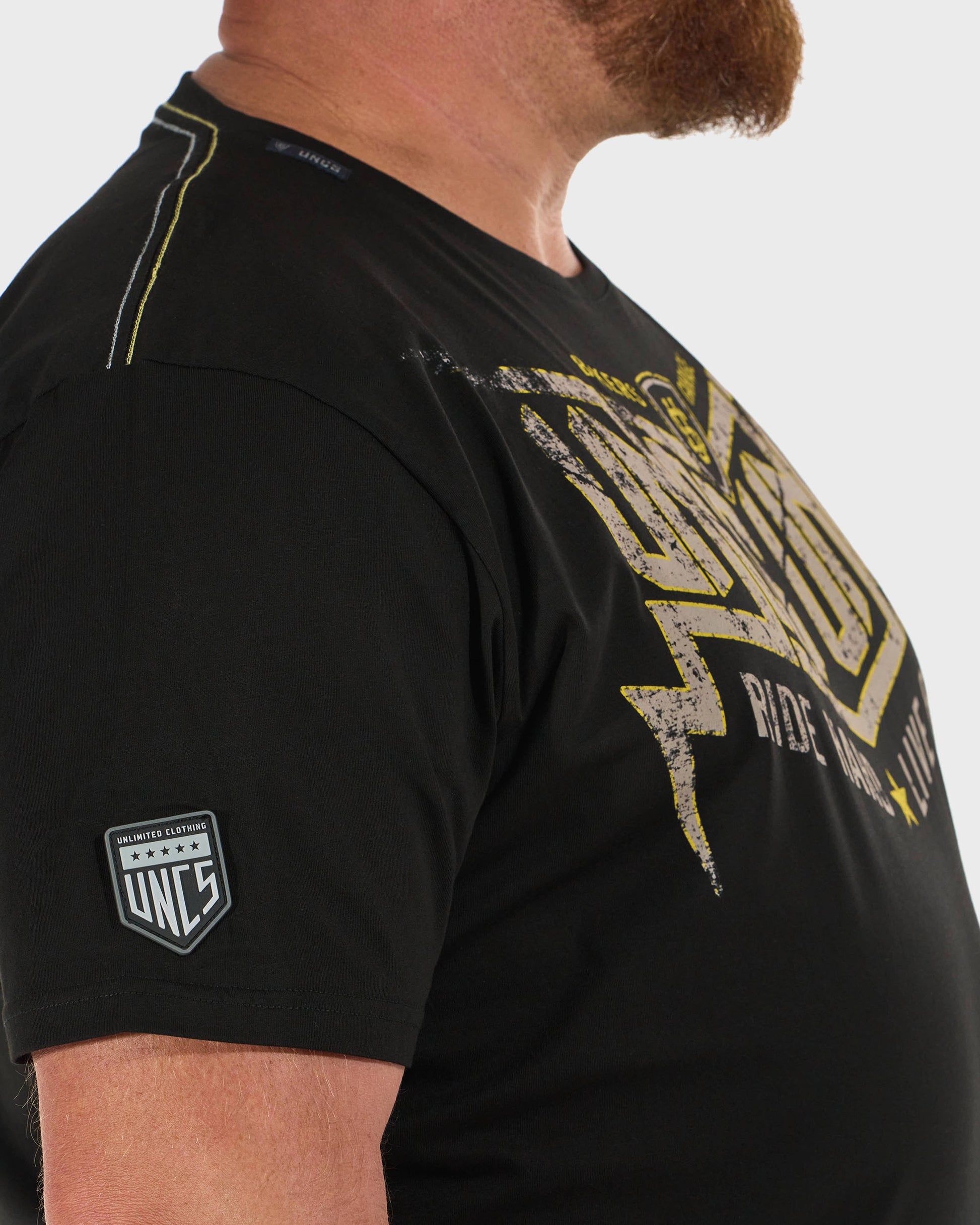 Férfi póló STORM BLACK/YELLOW