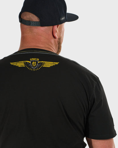 Férfi póló STORM BLACK/YELLOW