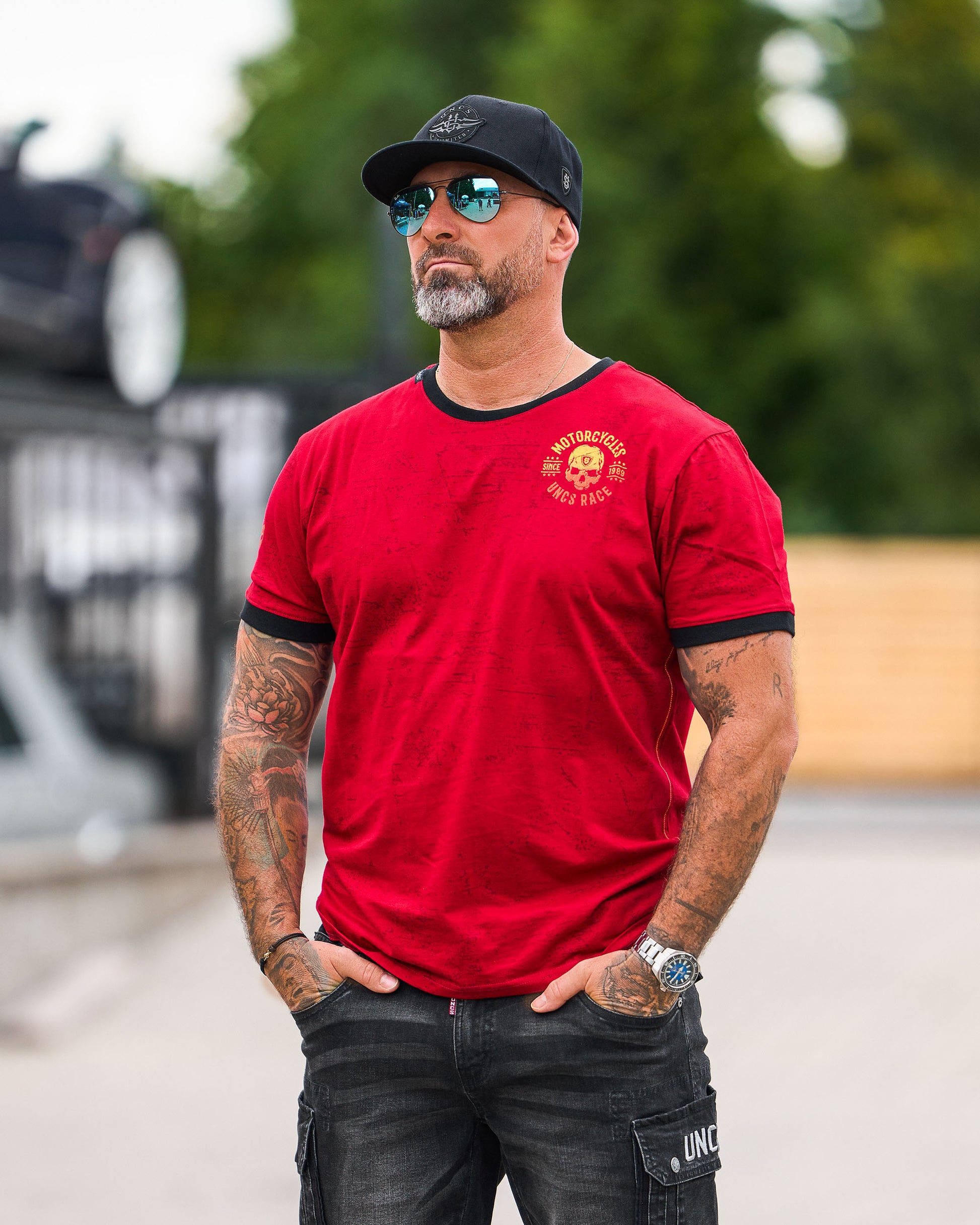 Férfi póló SPEEDWAY RED