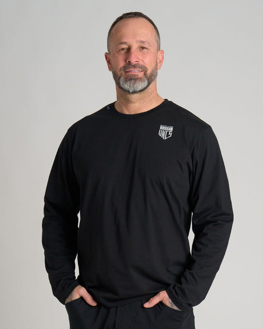 Férfi pólók WALT LS BLACK BLACK