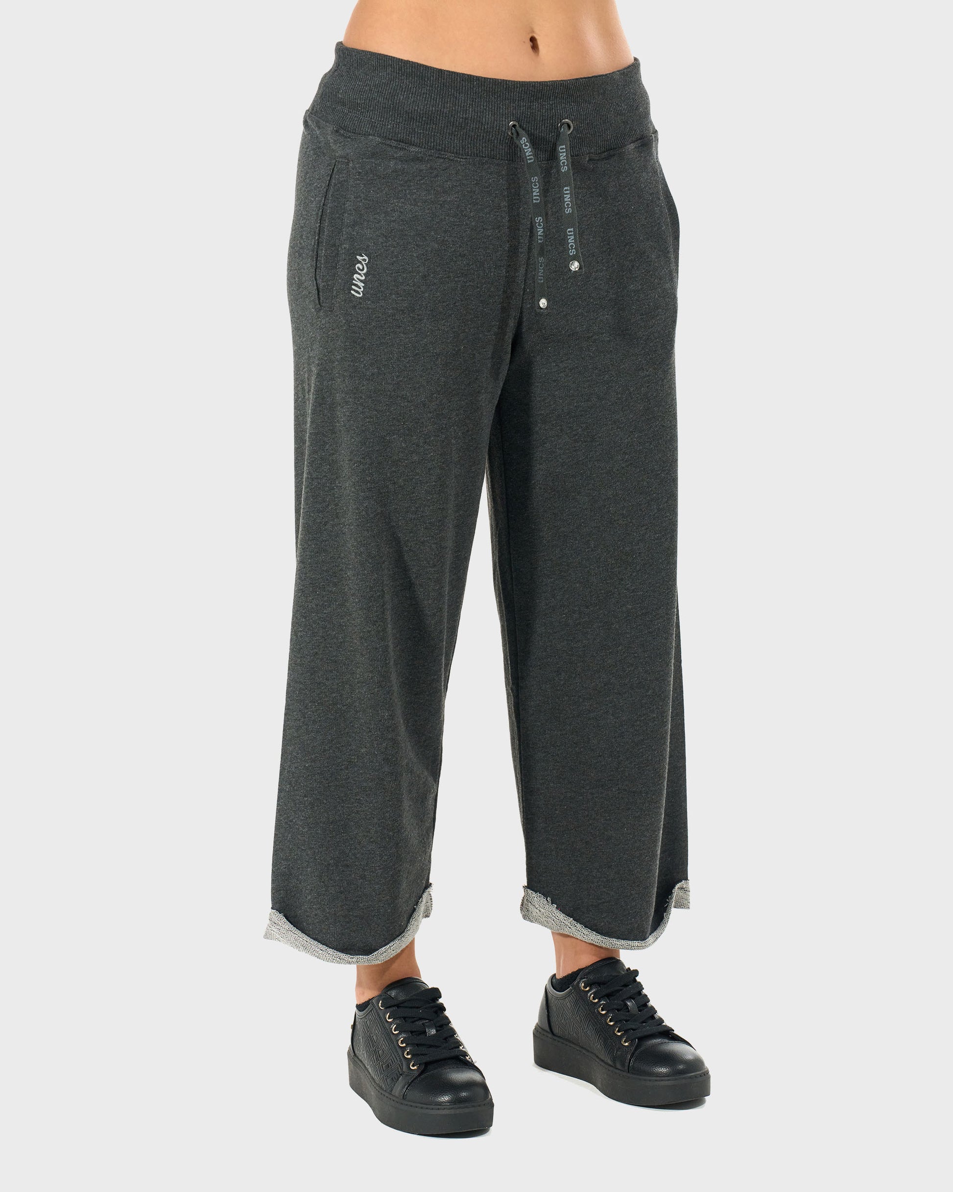 Női melegítőnadrág SANDRA BLACK MELLANGE BLACK MELLANGE