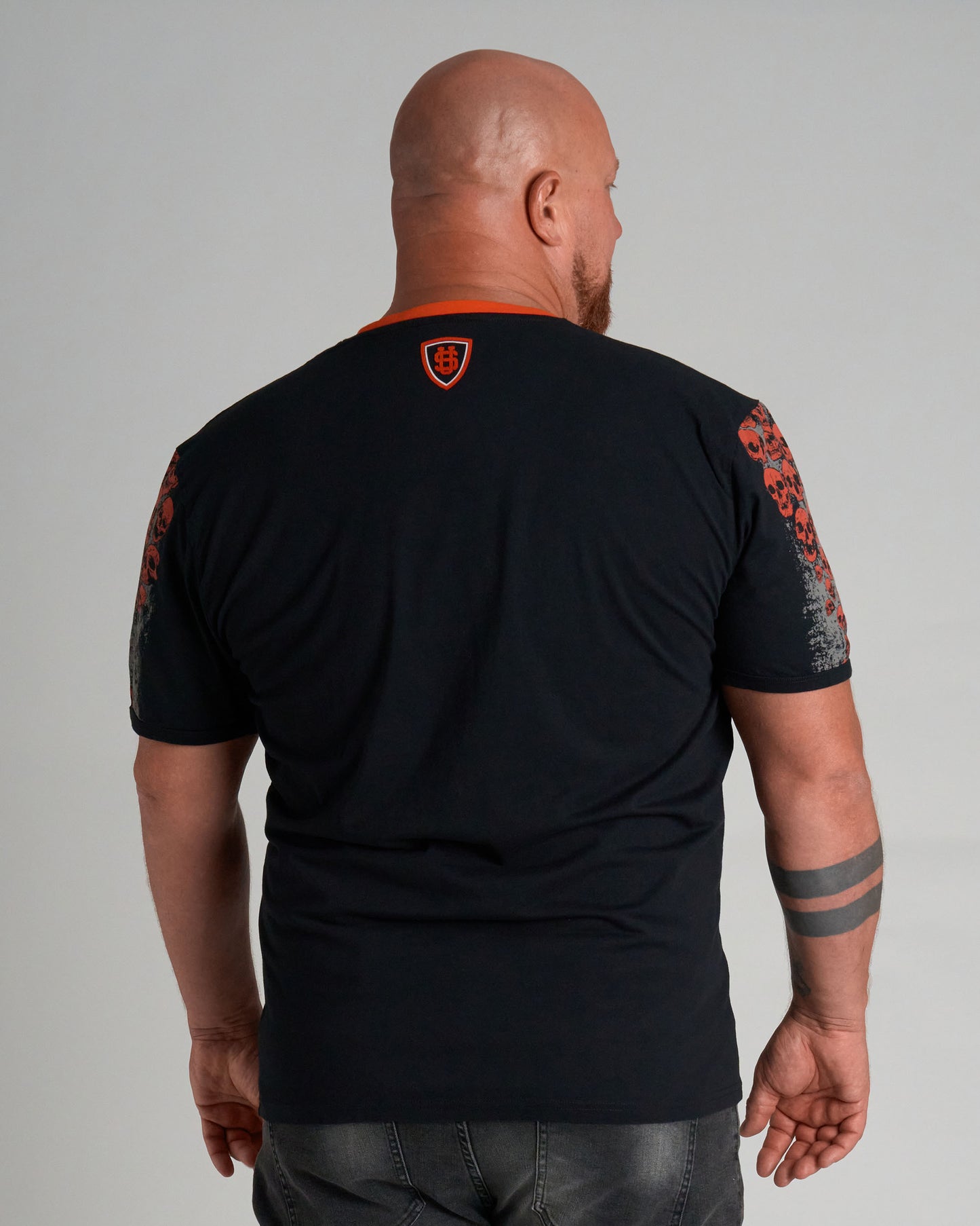 Férfi póló MALLORY IV BLACK/ORANGE