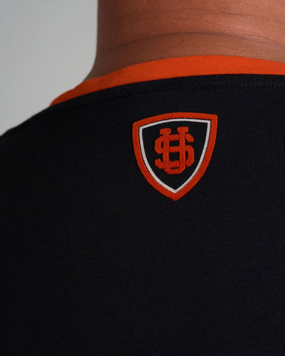 Férfi póló MALLORY IV BLACK/ORANGE