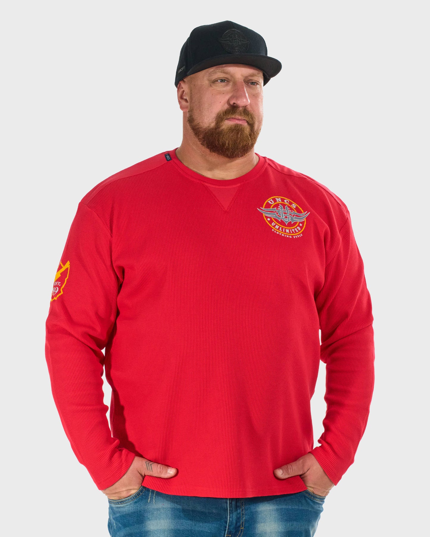 Férfi póló BROOKS III LS RED