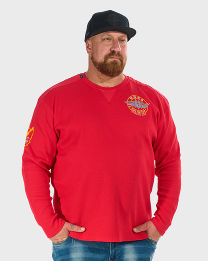 Férfi póló BROOKS III LS RED