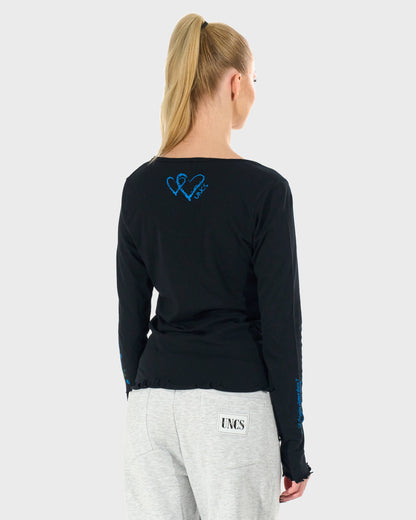 Női póló CLAUDIE LS BLACK BLACK