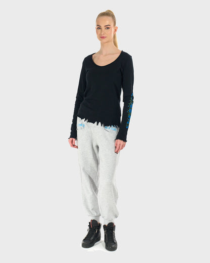 Női póló CLAUDIE LS BLACK BLACK