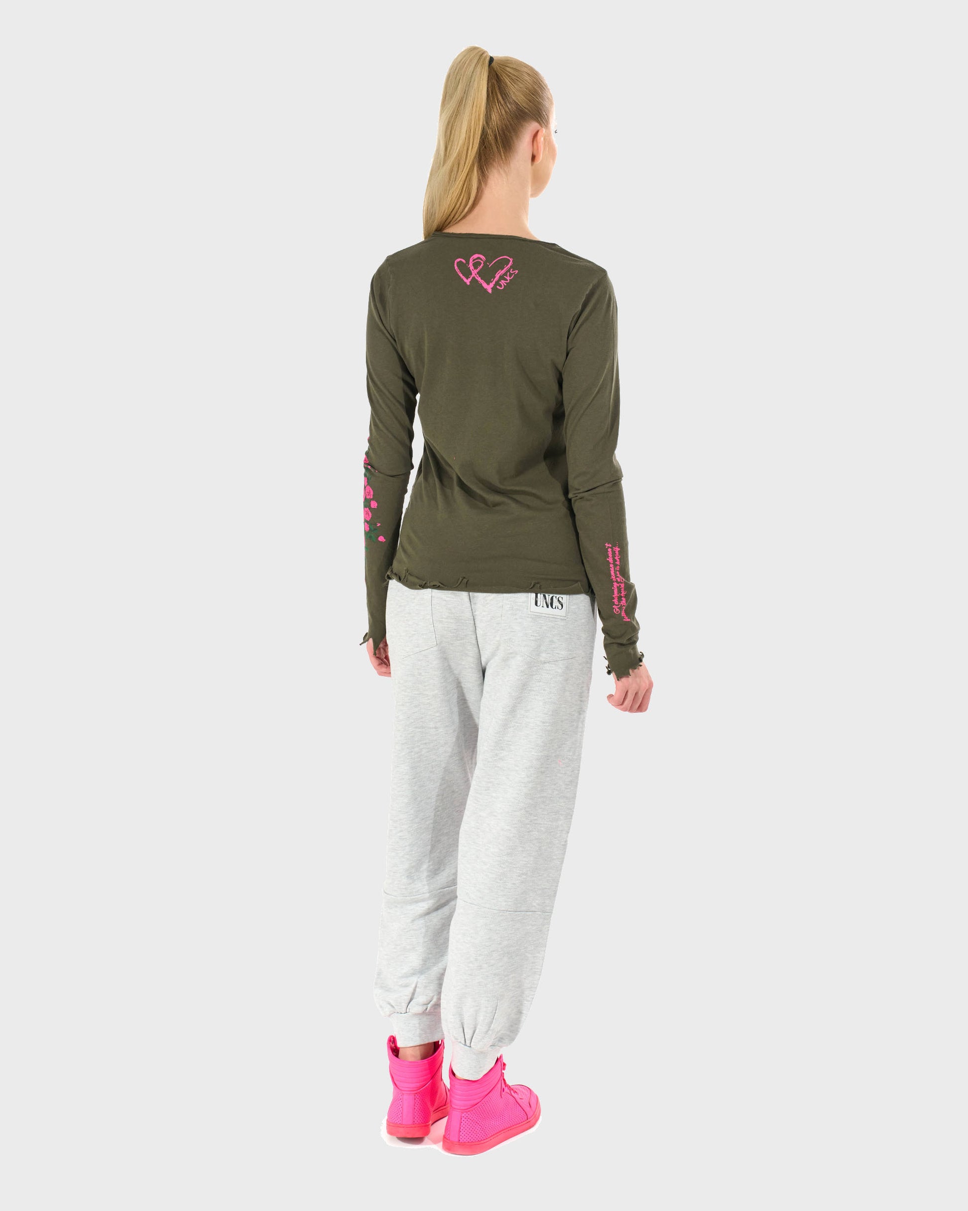 Női póló CLAUDIE LS KHAKI KHAKI