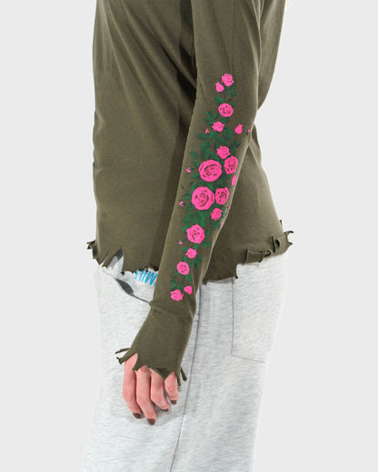 Női póló CLAUDIE LS KHAKI KHAKI