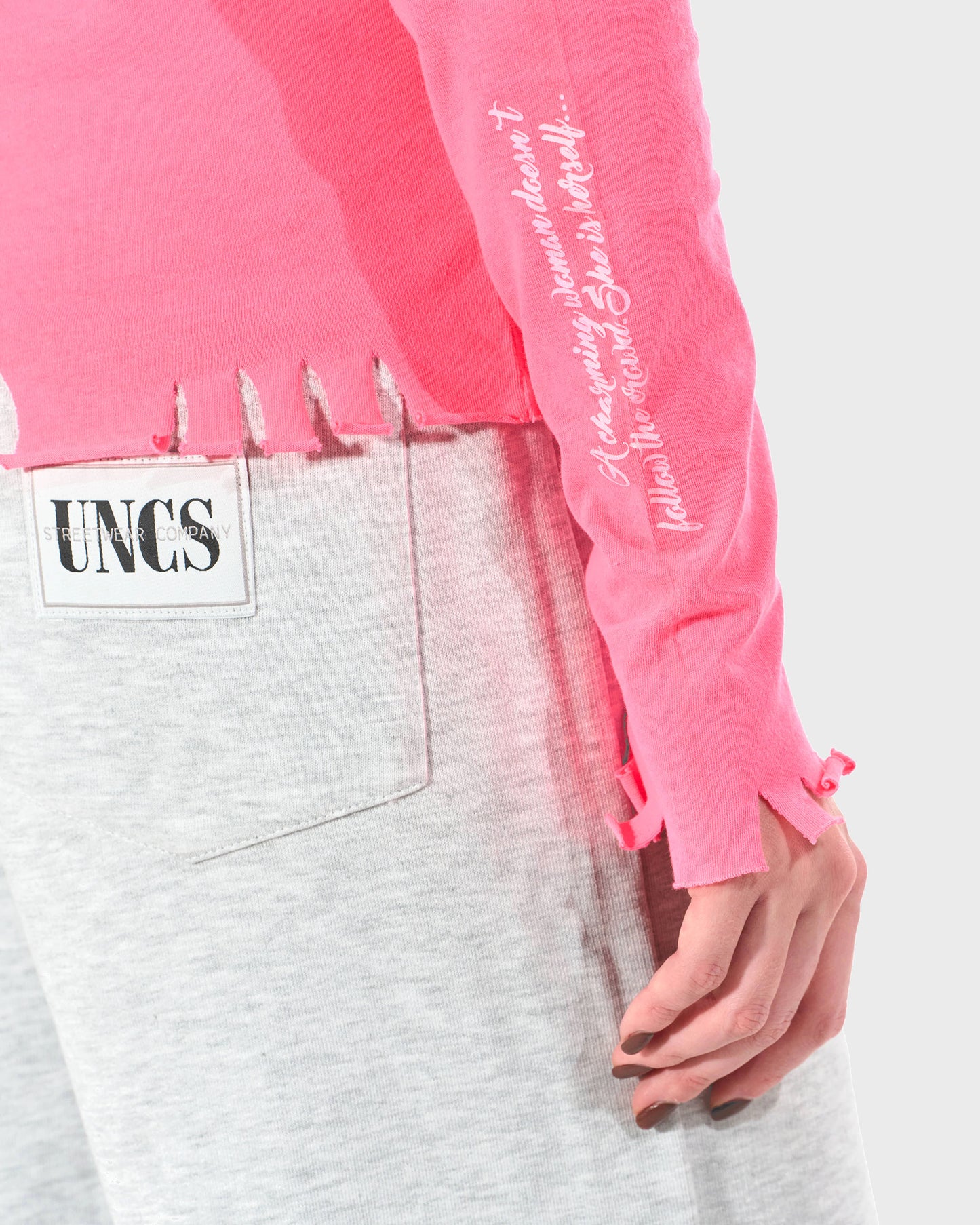 Női póló CLAUDIE LS NEON PINK NEON PINK