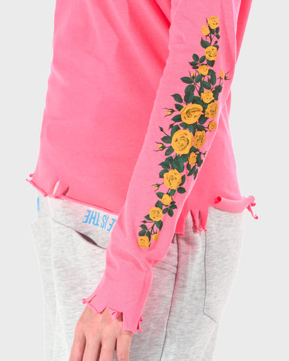 Női póló CLAUDIE LS NEON PINK NEON PINK