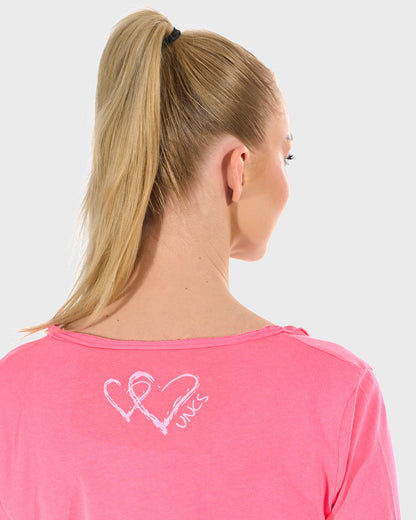 Női póló CLAUDIE LS NEON PINK NEON PINK