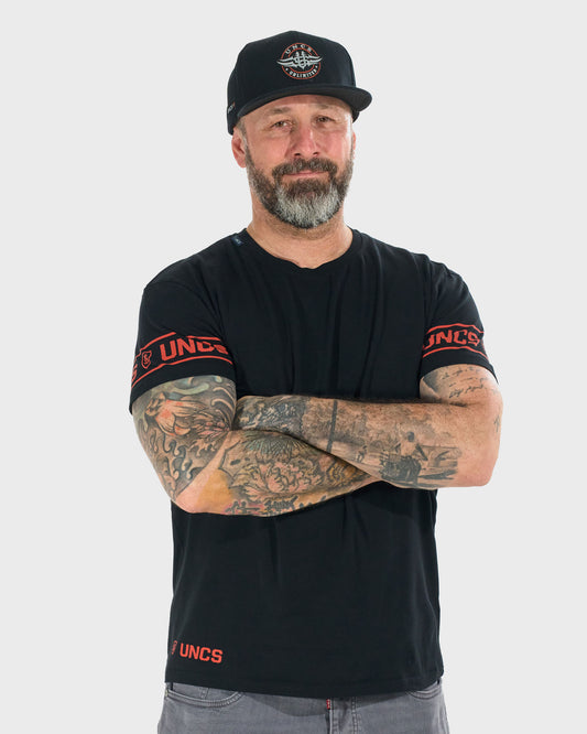 Férfi póló BRADY II BLACK/ORANGE