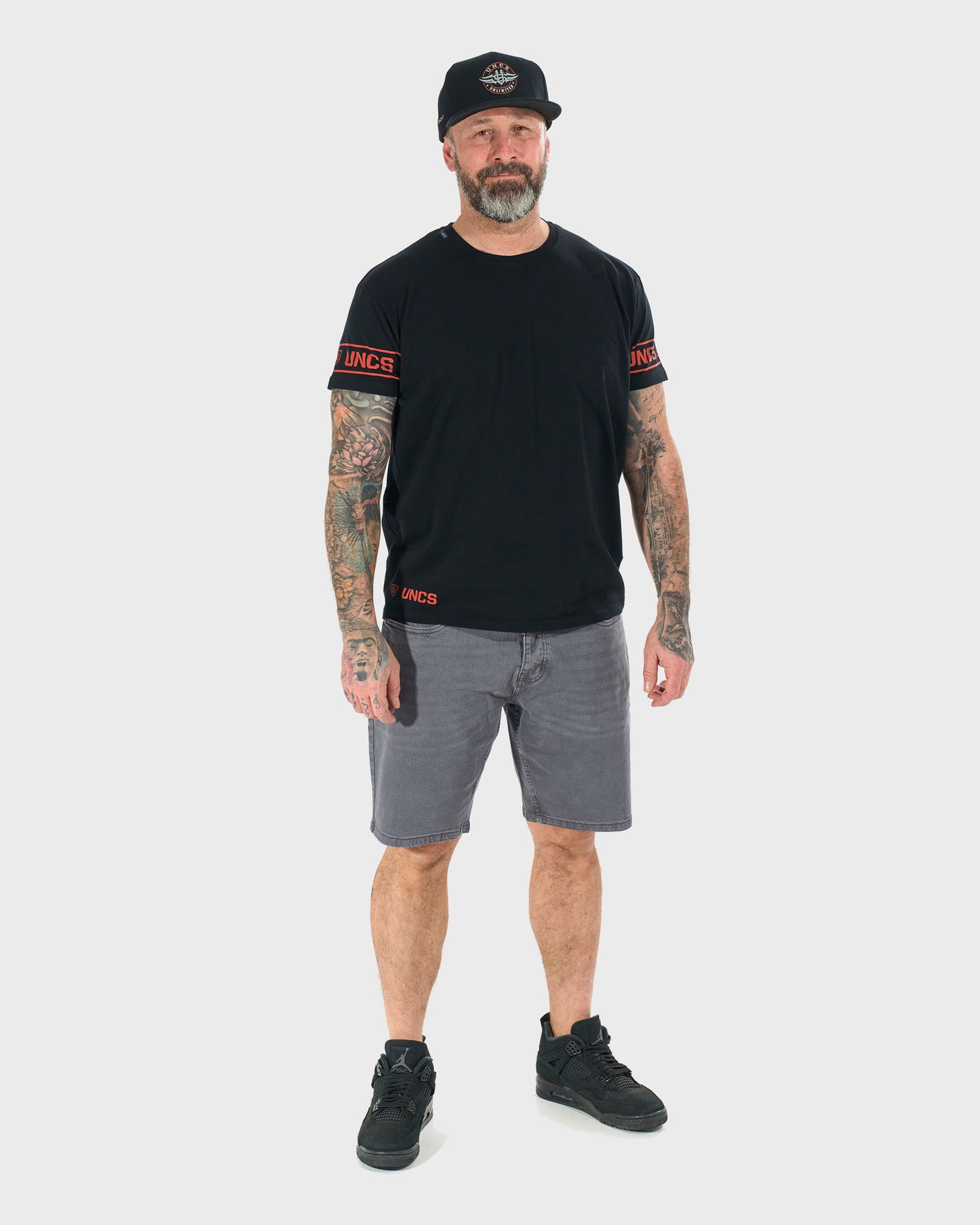 Férfi póló BRADY II BLACK/ORANGE