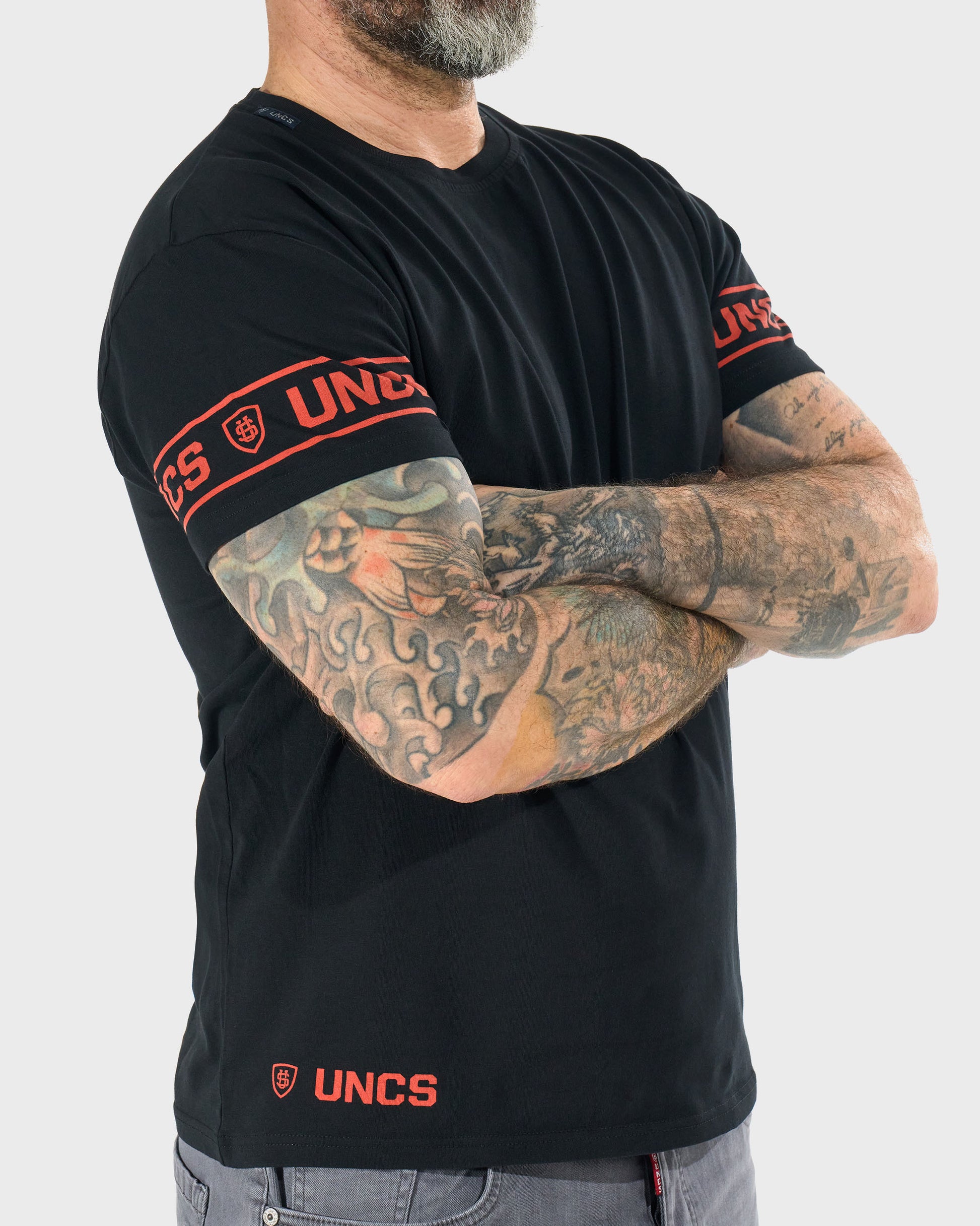 Férfi póló BRADY II BLACK/ORANGE