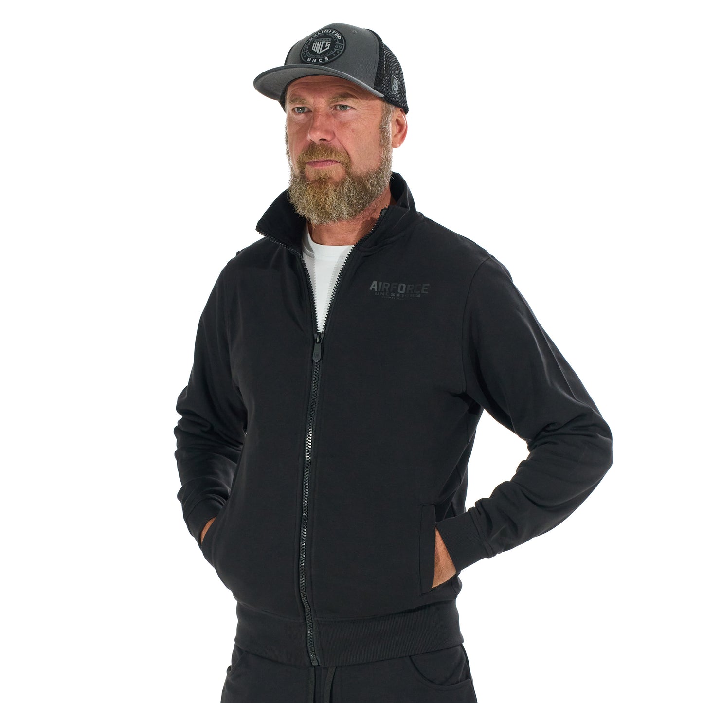 Férfi melegítőfelső AIRFORCE IV BLACK