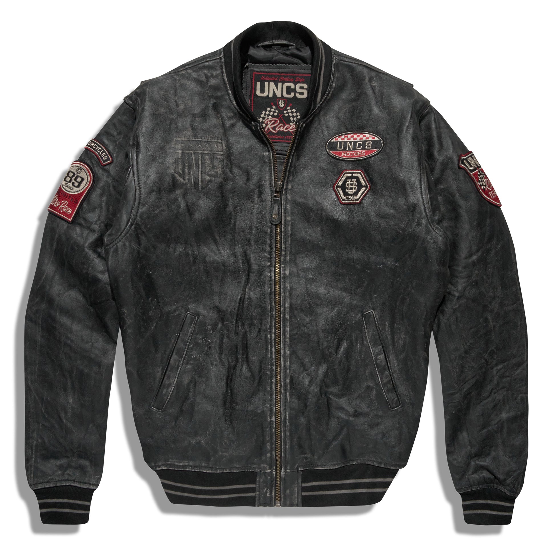 Férfi dzseki BIKER BLACK