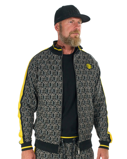 Férfi melegítőfelső COLIN BLACK/YELLOW