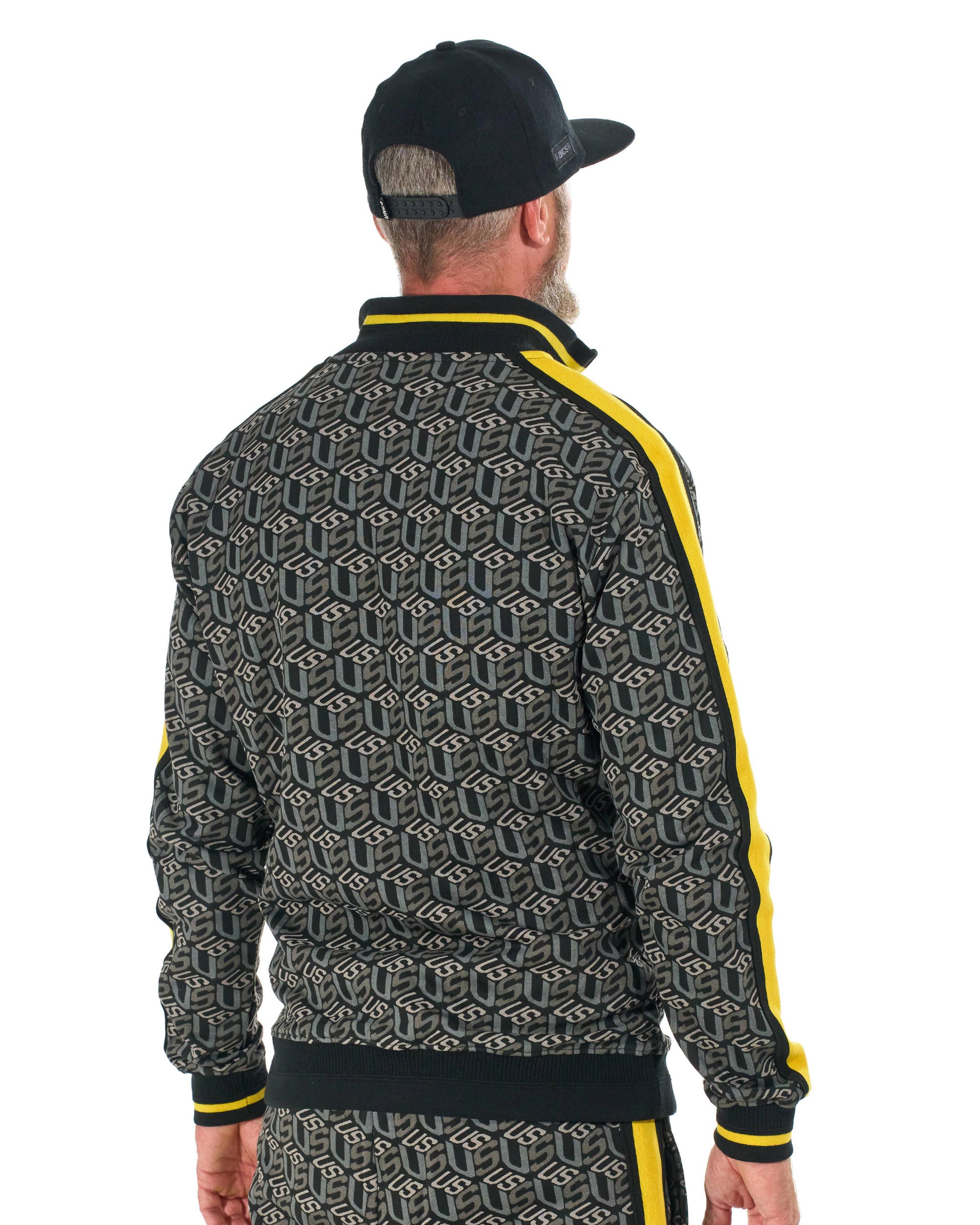 Férfi melegítőfelső COLIN BLACK/YELLOW