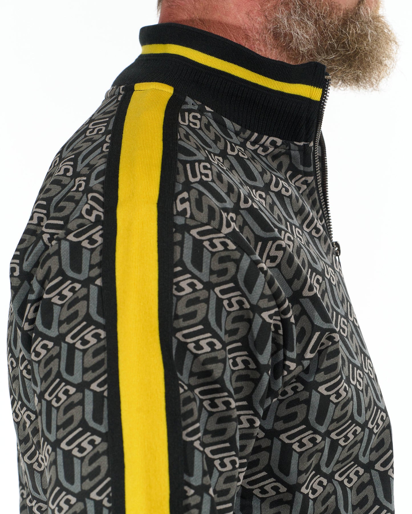 Férfi melegítőfelső COLIN BLACK/YELLOW