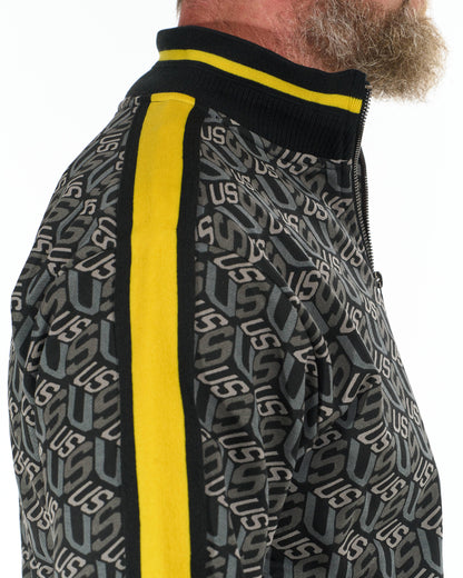 Férfi melegítőfelső COLIN BLACK/YELLOW