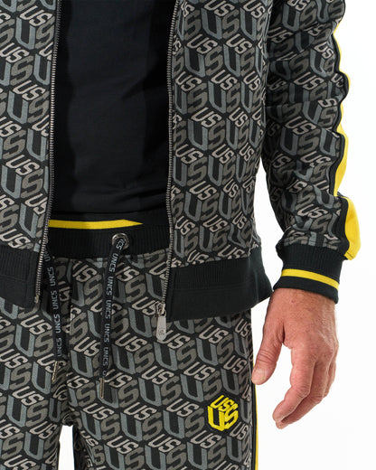 Férfi melegítőfelső COLIN BLACK/YELLOW