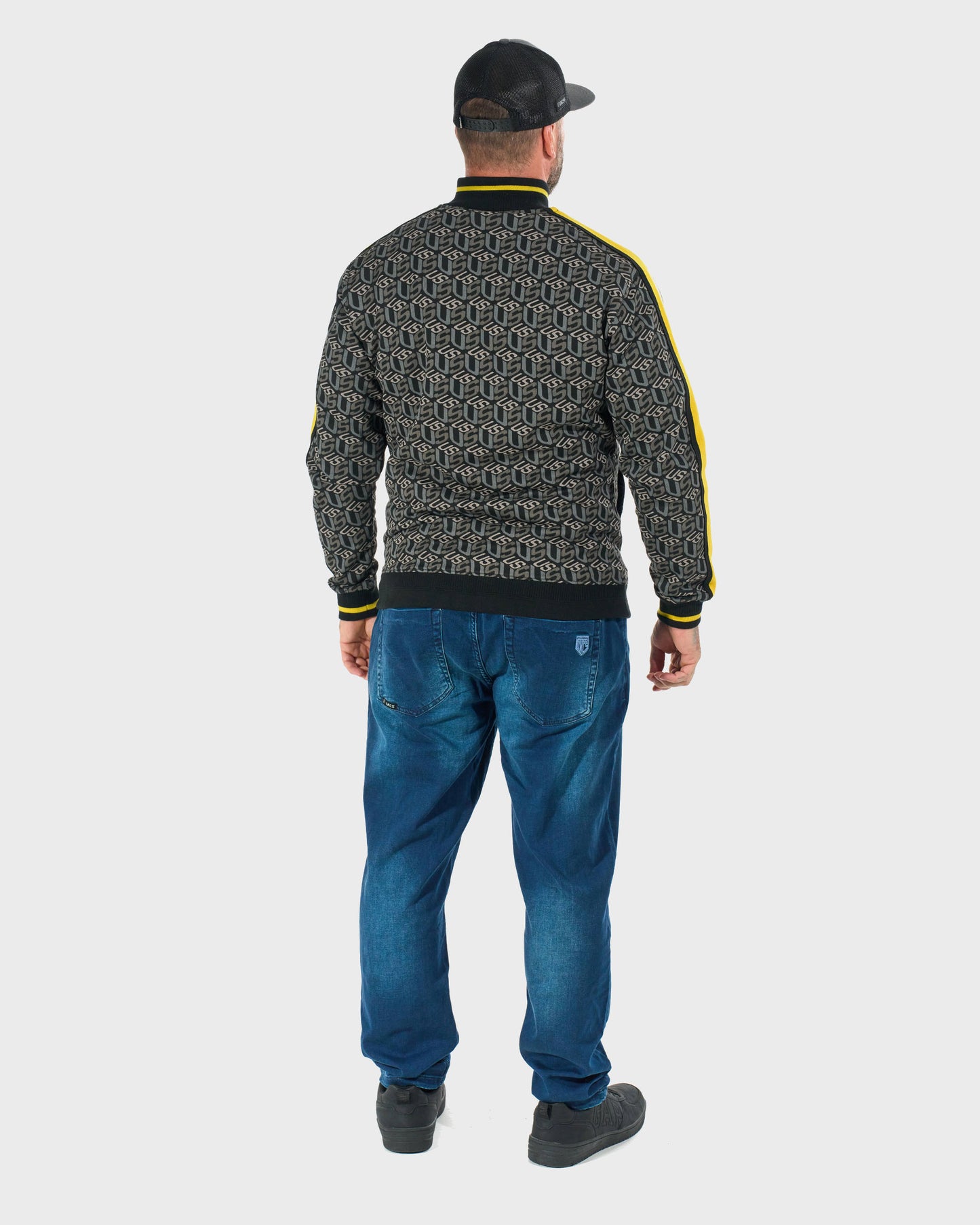 Férfi melegítőfelső COLIN BLACK/YELLOW