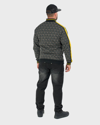 Férfi melegítőfelső COLIN BLACK/YELLOW