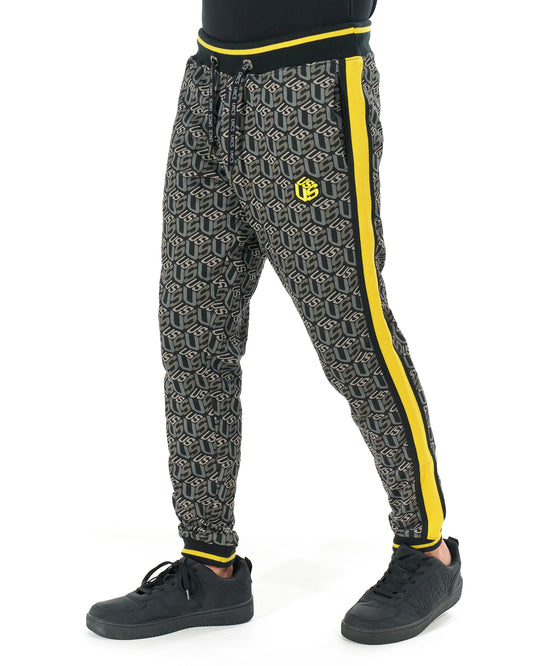 Férfi melegítőnadrág COLIN BLACK/YELLOW