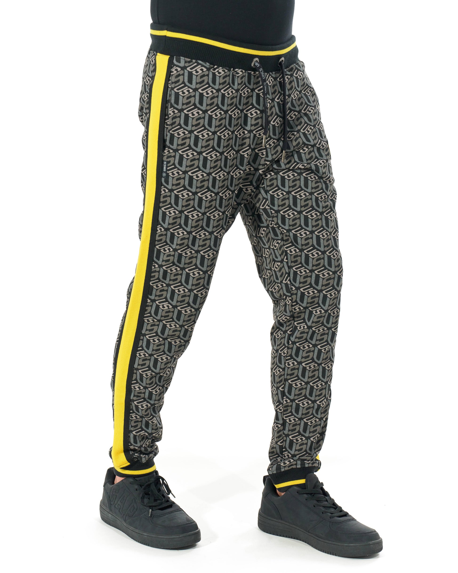 Férfi melegítőnadrág COLIN BLACK/YELLOW