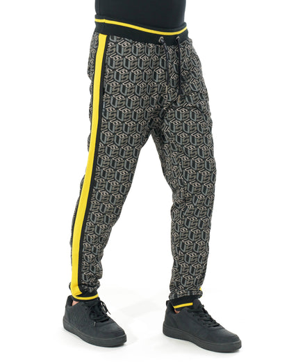 Férfi melegítőnadrág COLIN BLACK/YELLOW